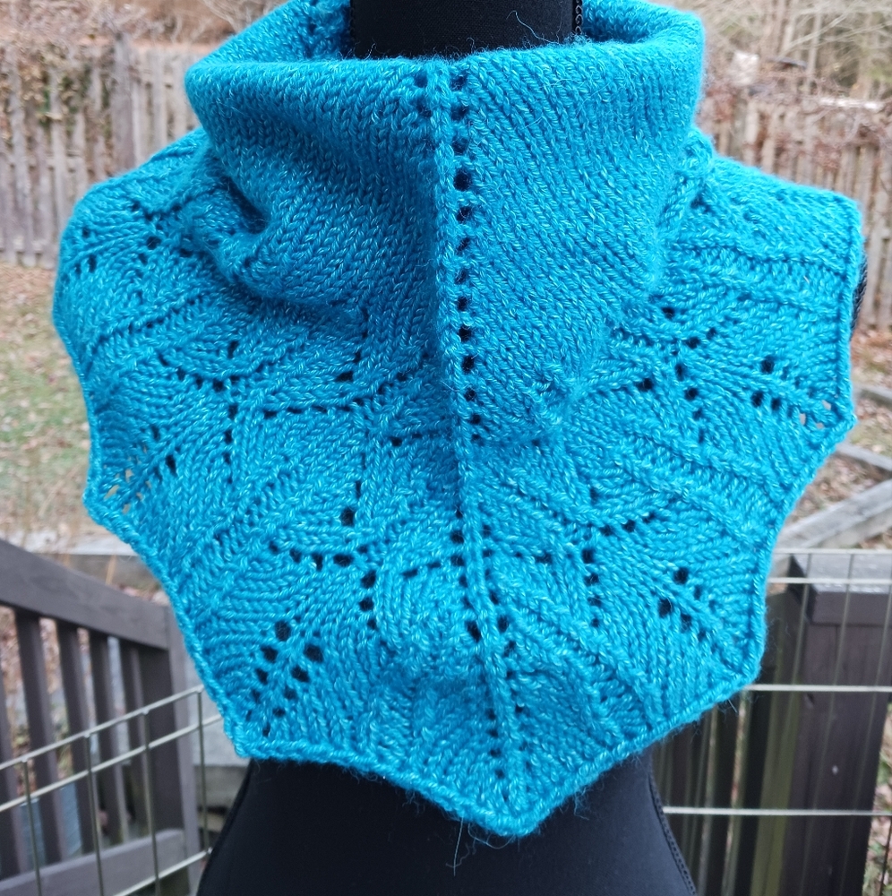 OOAK Hand-knit cowl, wool and silk blend
